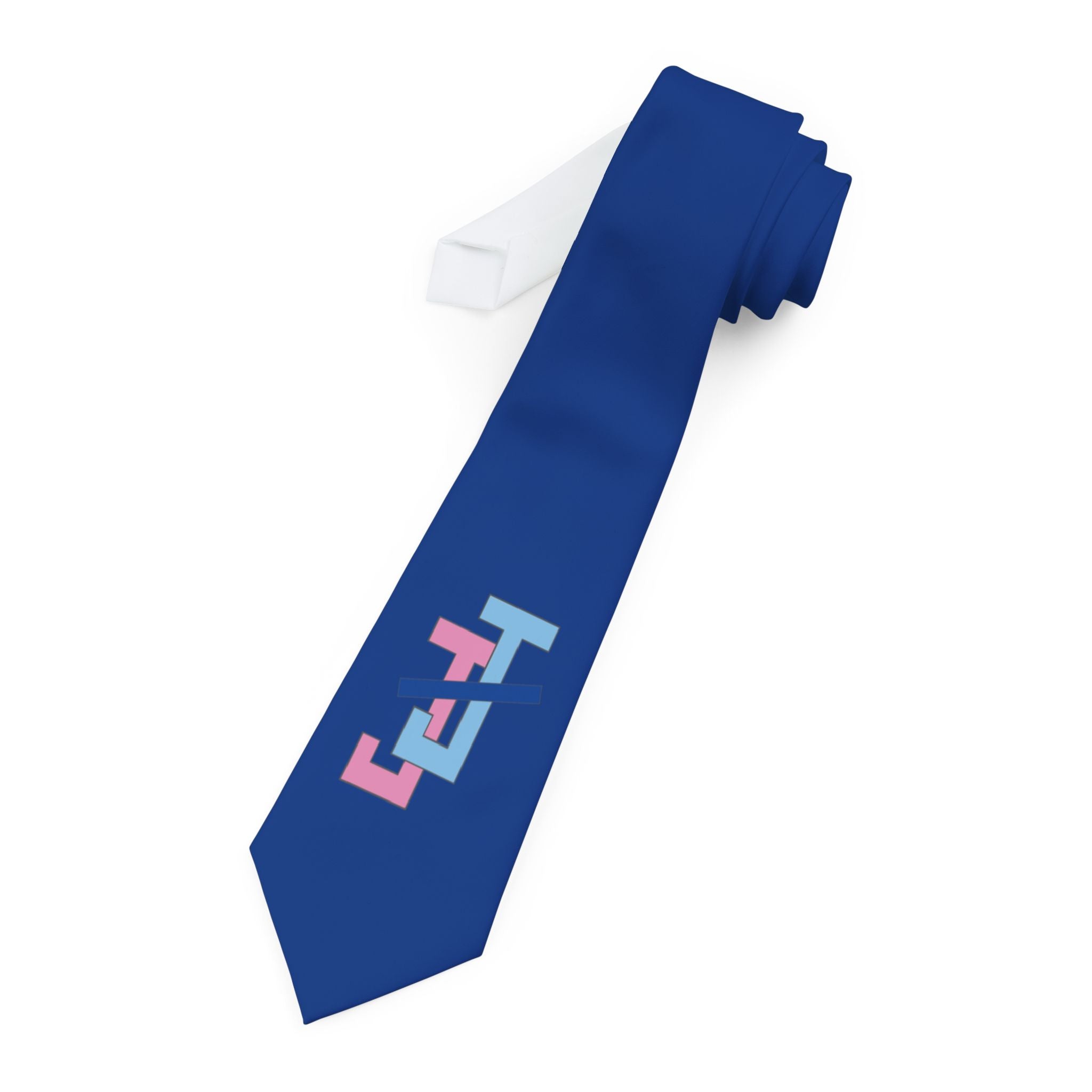 Dark Blue JJ Single Logo Tie