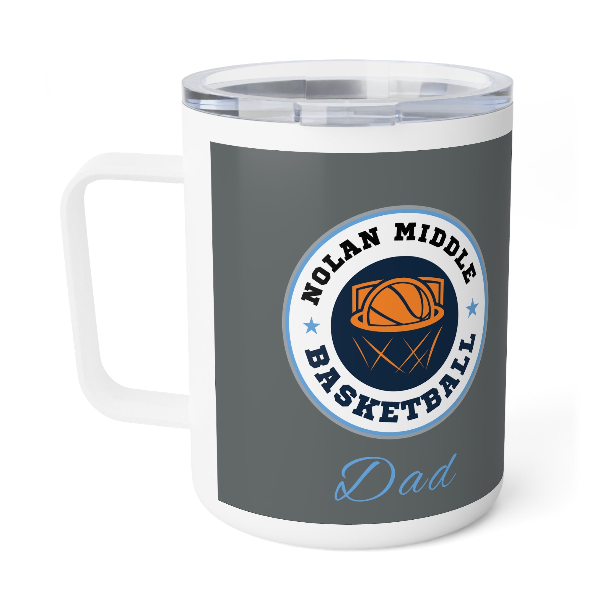 Basketball Dad Insulated Coffee Mug, 10oz
