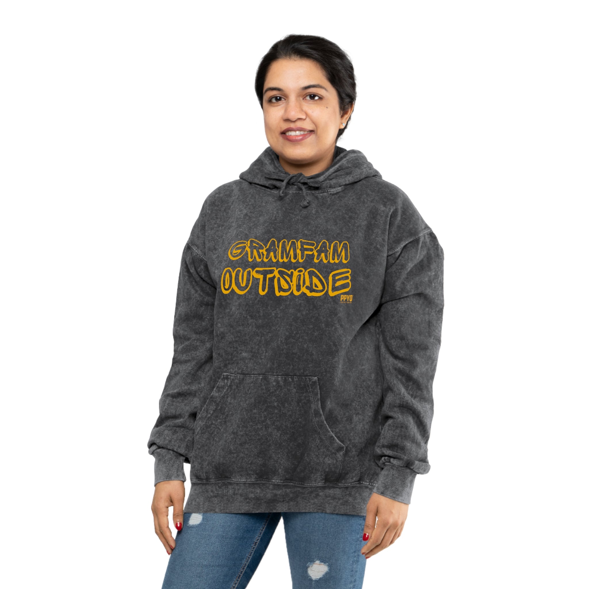 We Outside Gramfam Unisex Mineral Wash Hoodie