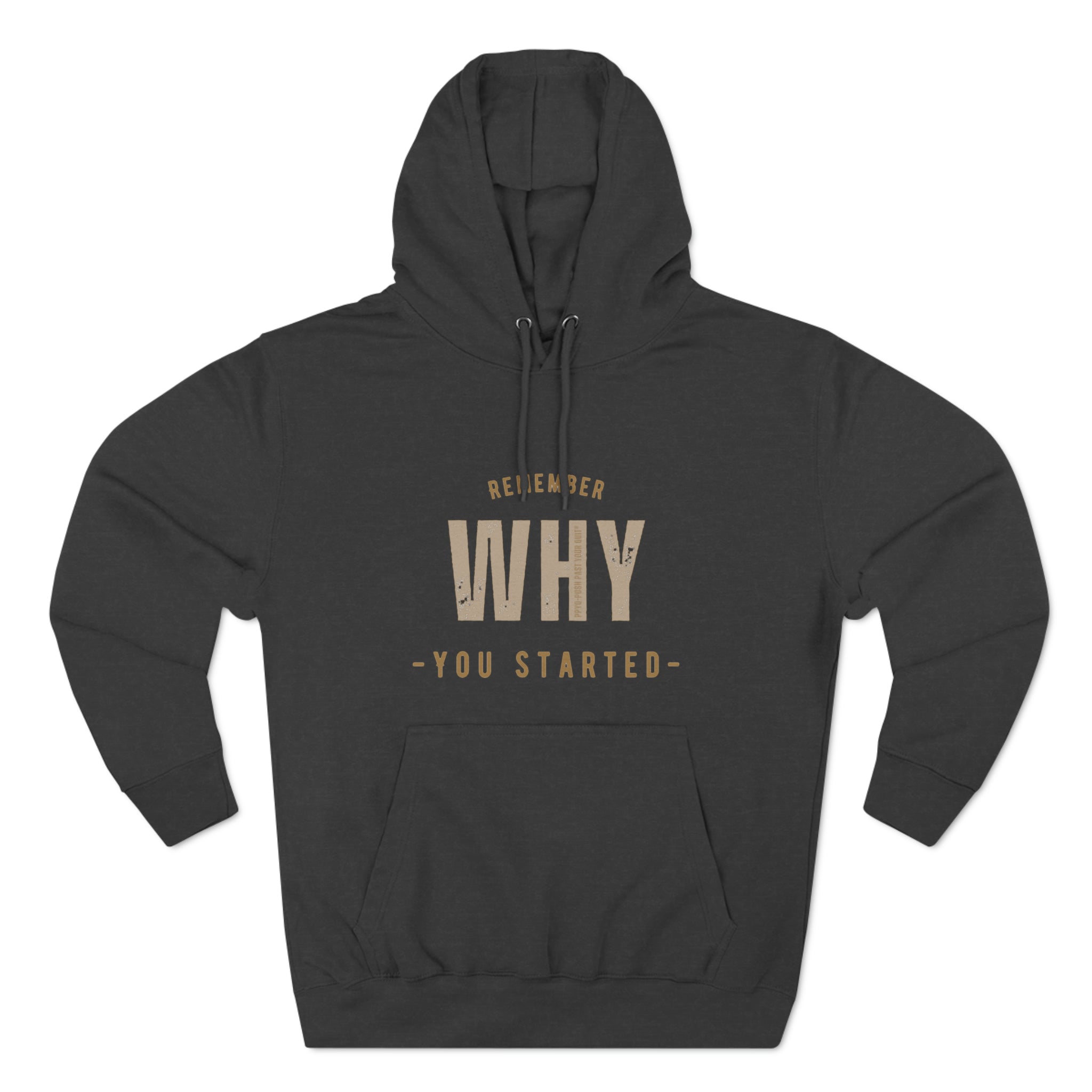 Remember Why You Started Premium Pullover Hoodie (Gold)