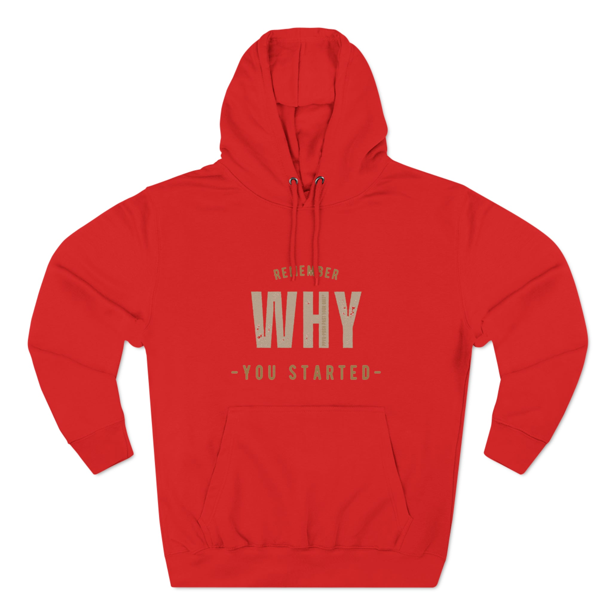 Remember Why You Started Premium Pullover Hoodie (Gold)