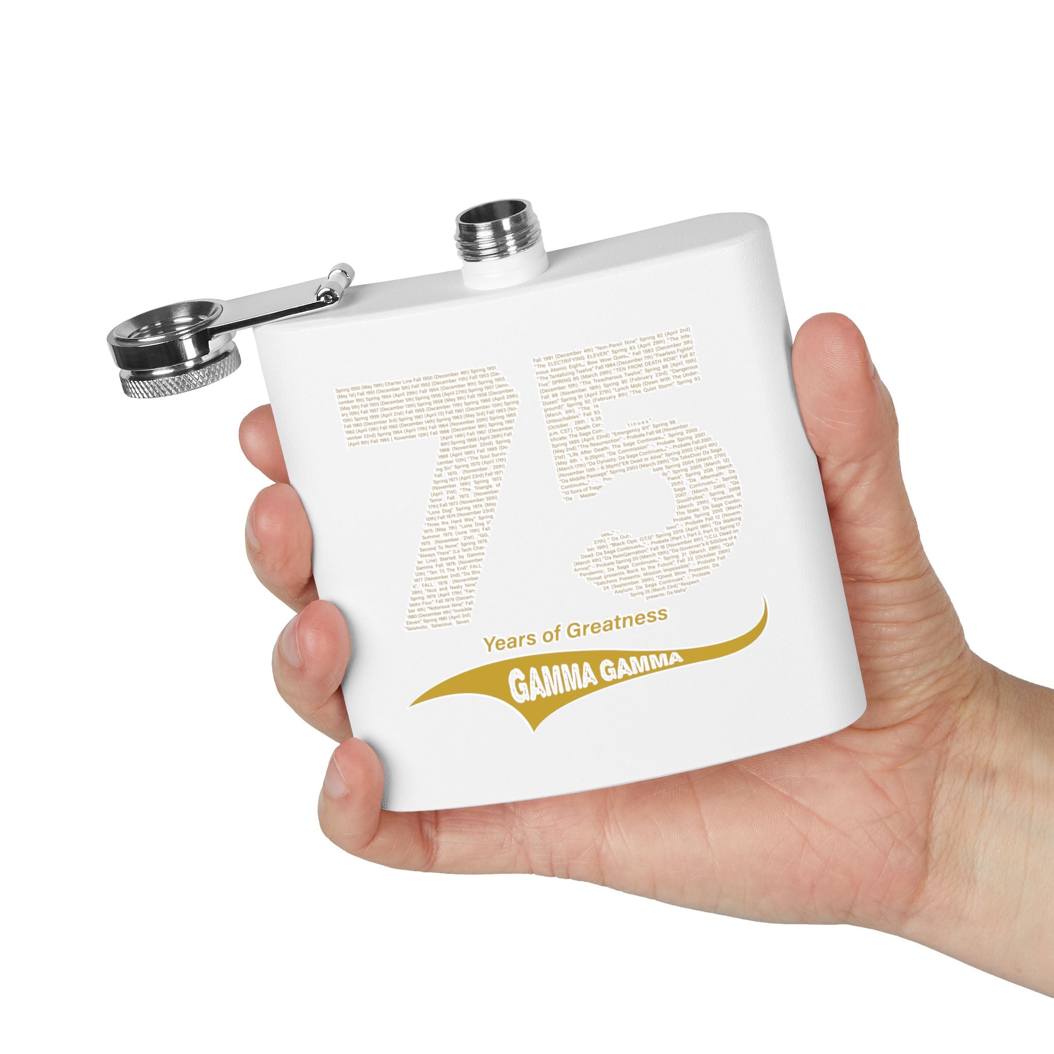 75 Year Stainless Steel Flask, 6oz