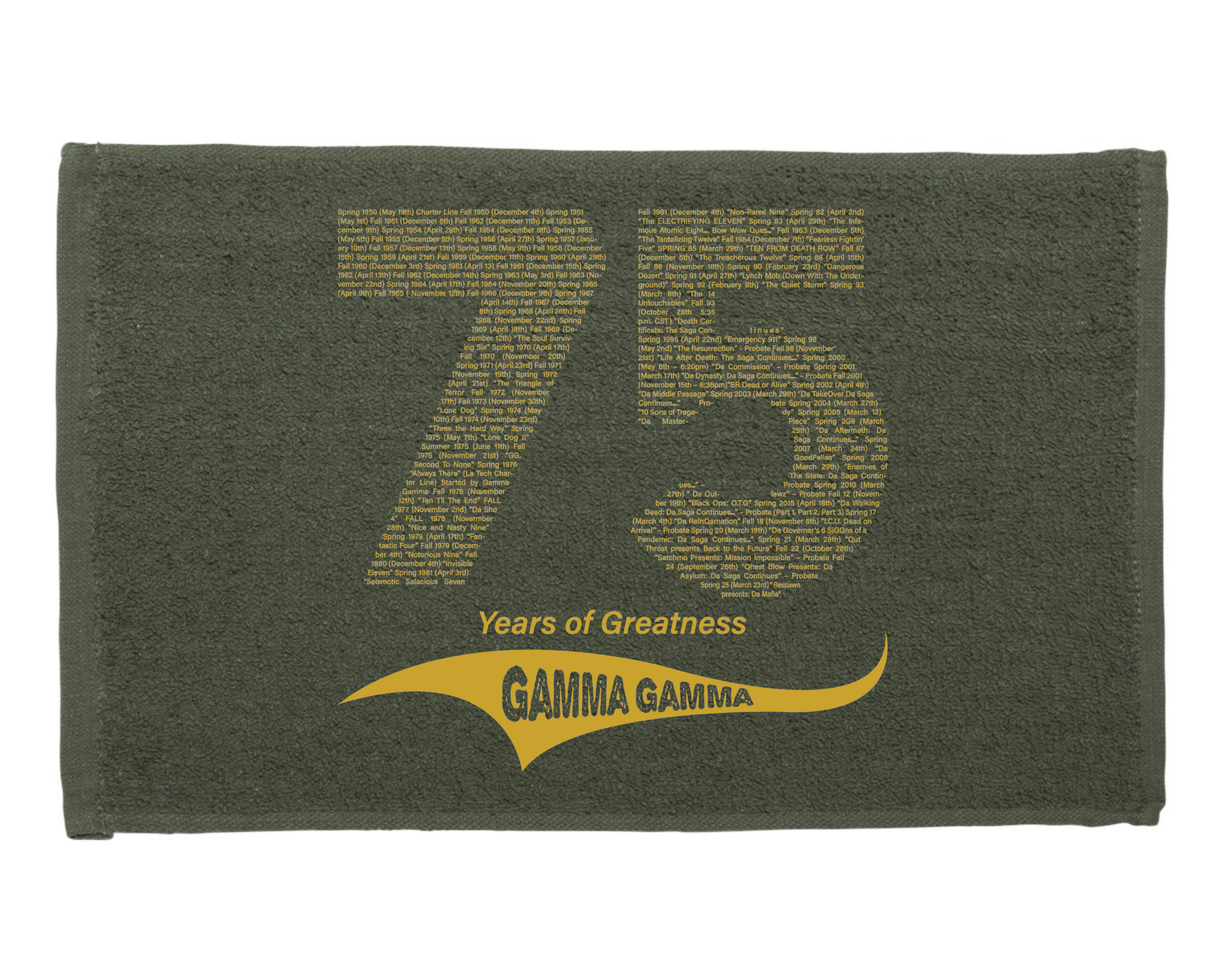 75 Years of Excellence Swag Towel