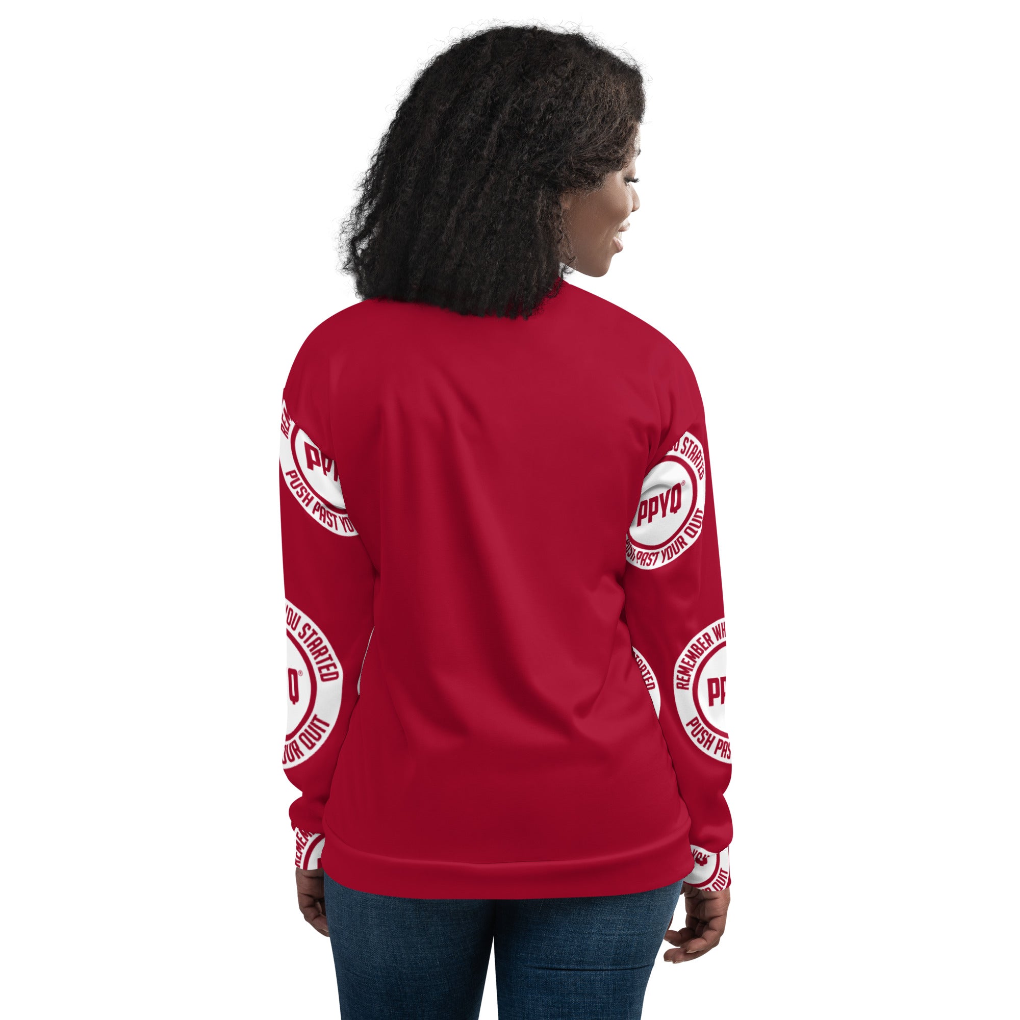 Red & White Unisex Bomber Jacket