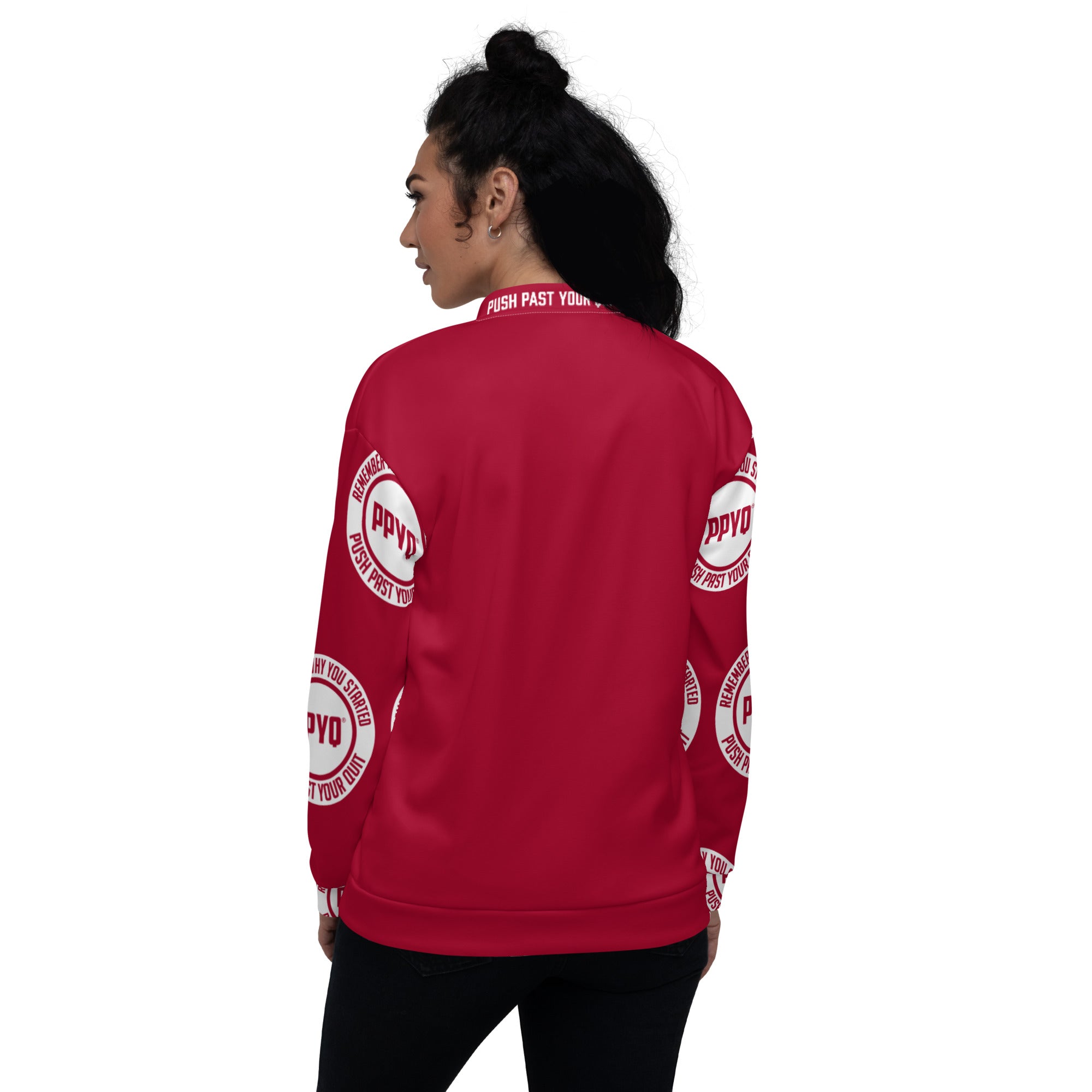 Red & White Unisex Bomber Jacket