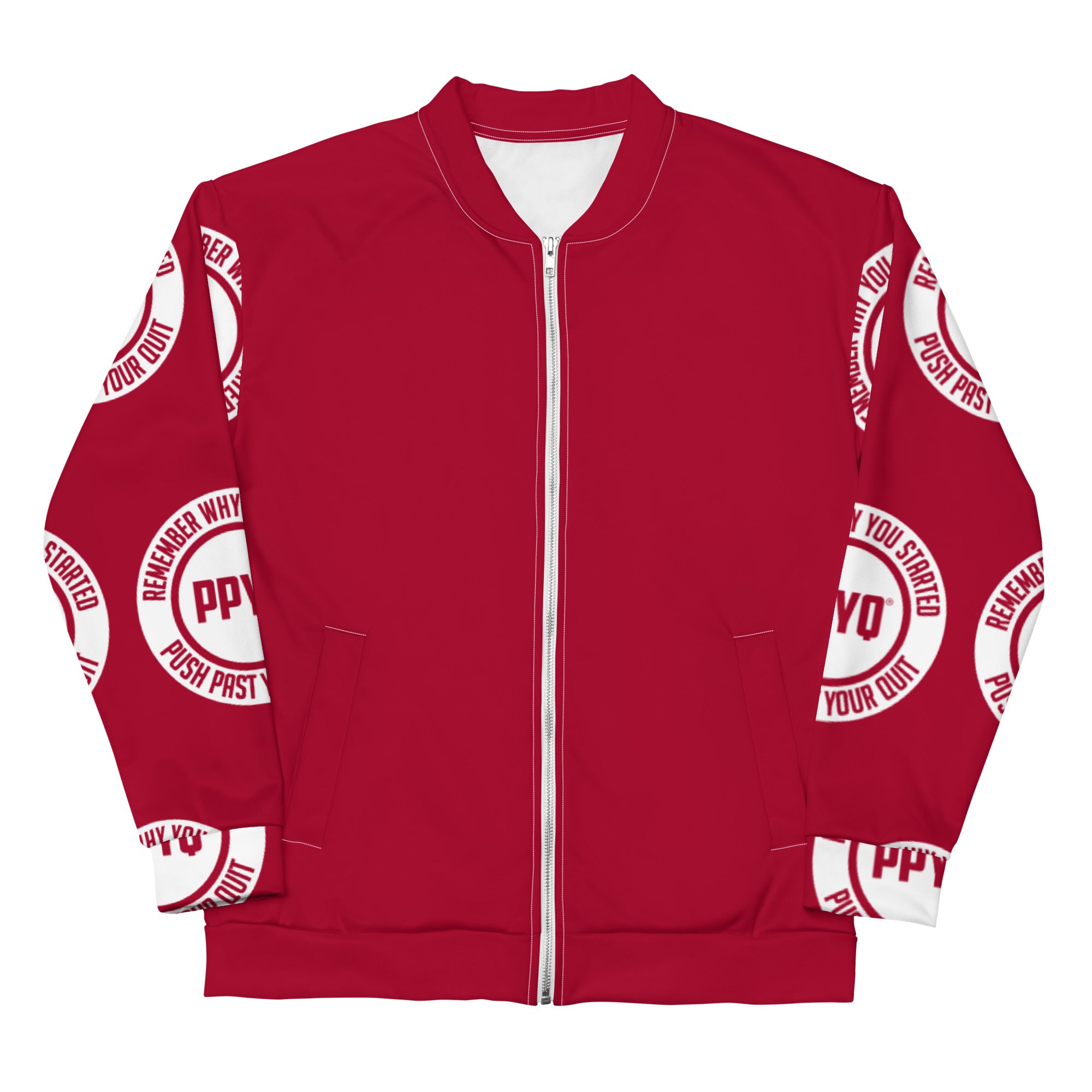 Red & White Unisex Bomber Jacket